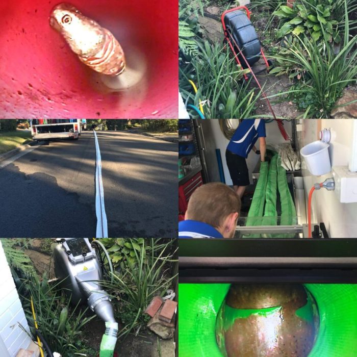 Pipe relining service image collage